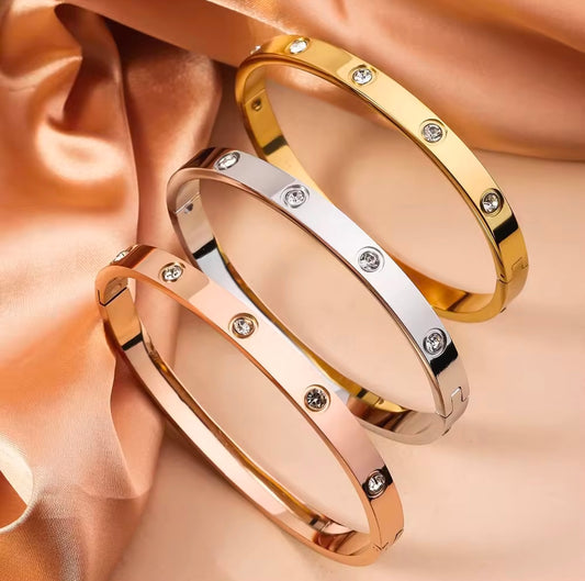 Luxury crystal rhinestone bangles for women