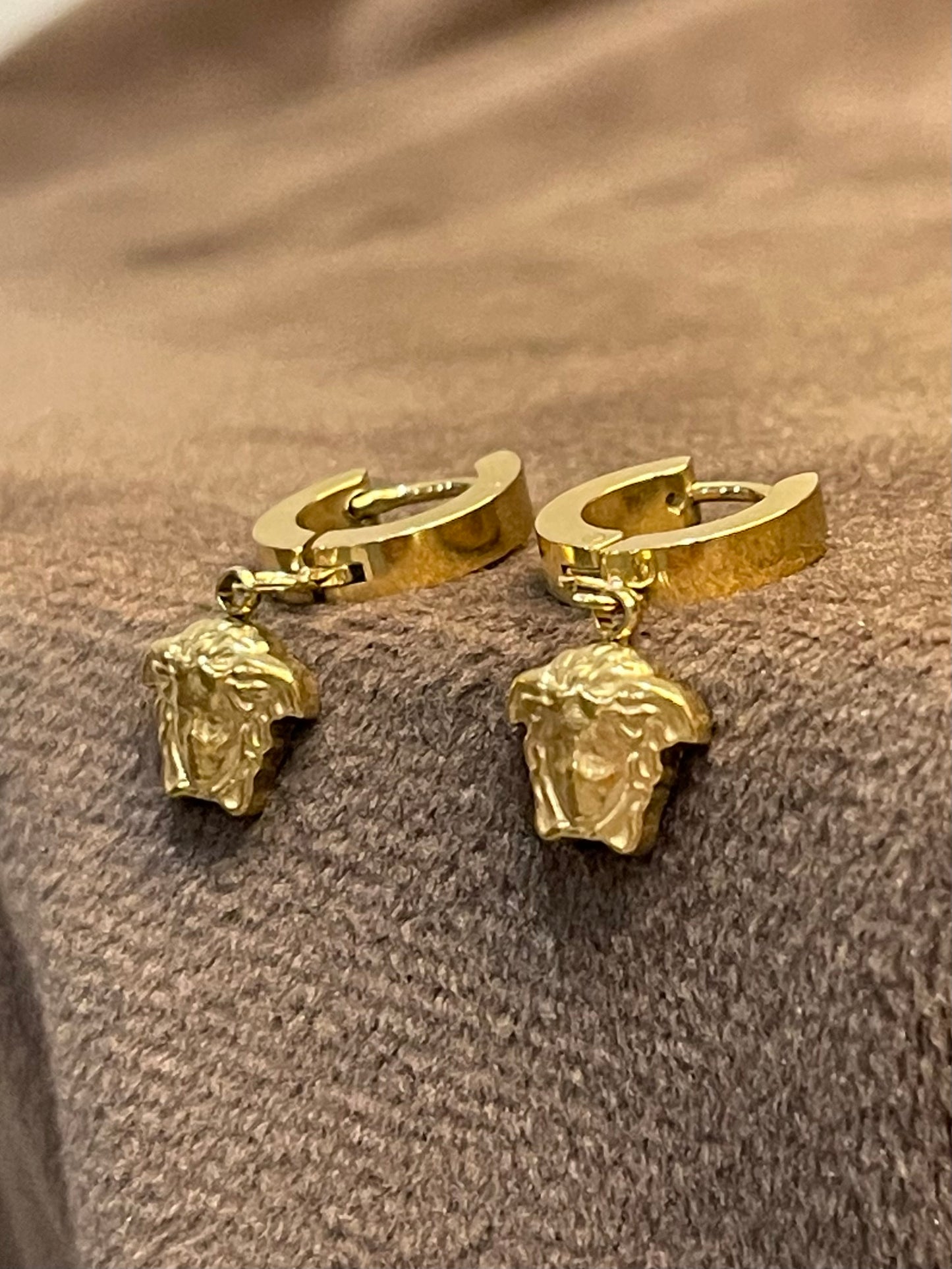 Gold Versace Hoop Earings