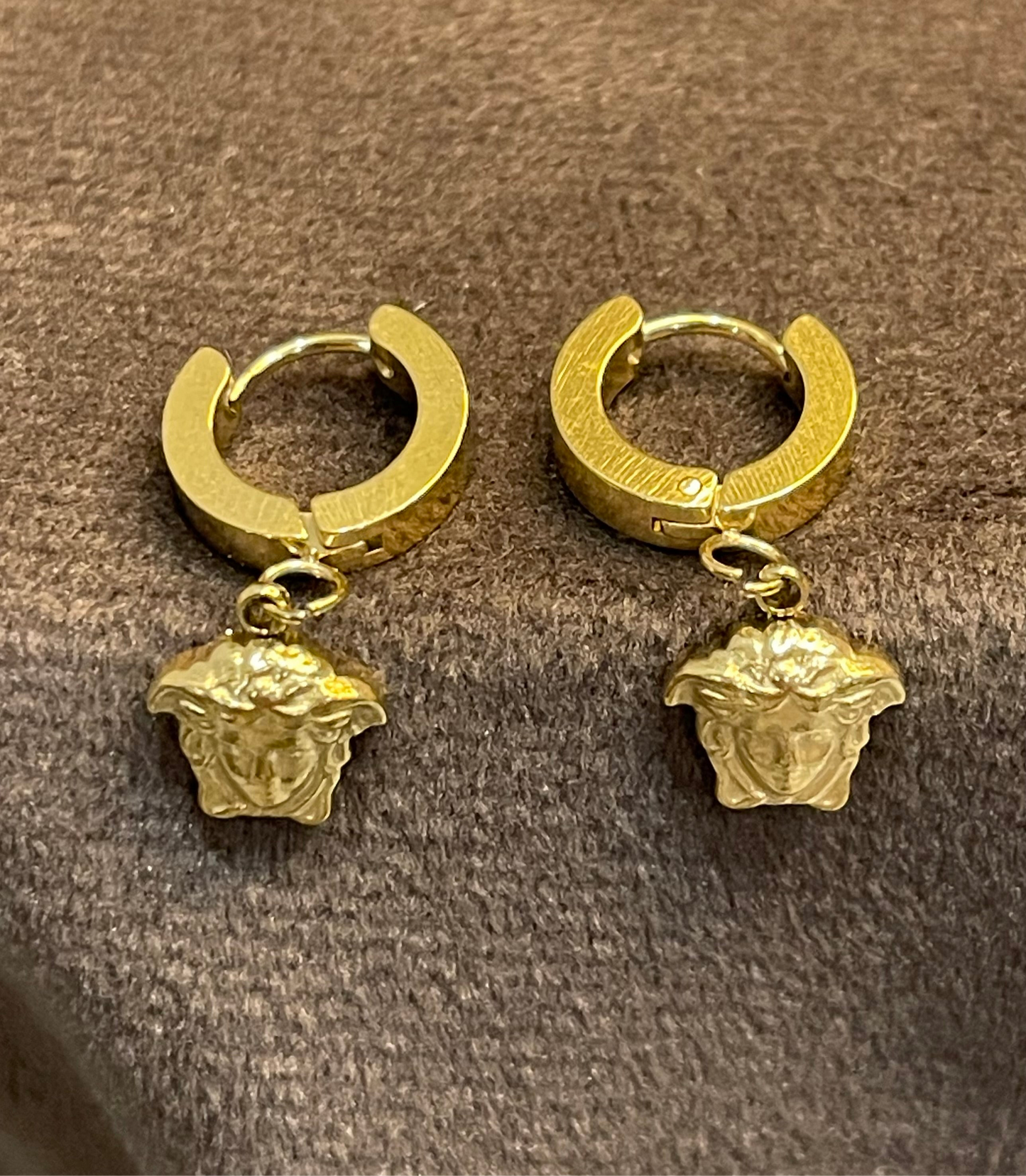 Gold Versace Hoop Earings