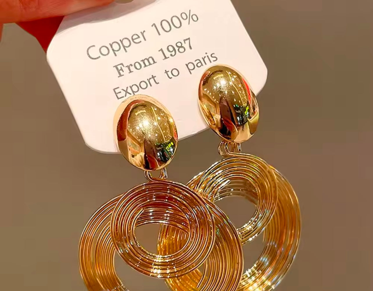 Multi layer circle hoop dangle earrings