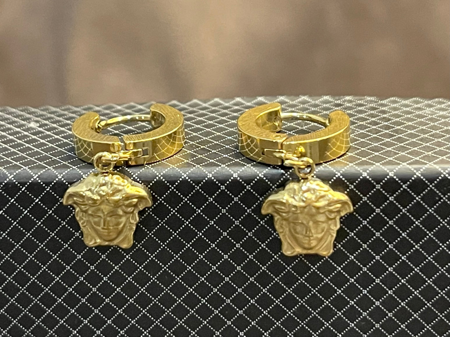 Gold Versace Hoop Earings