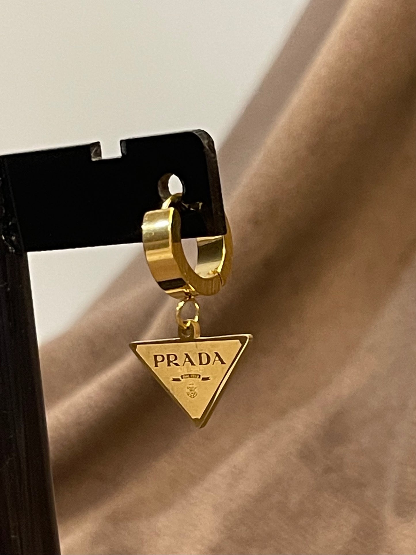 Luxury Gold Prada Earings
