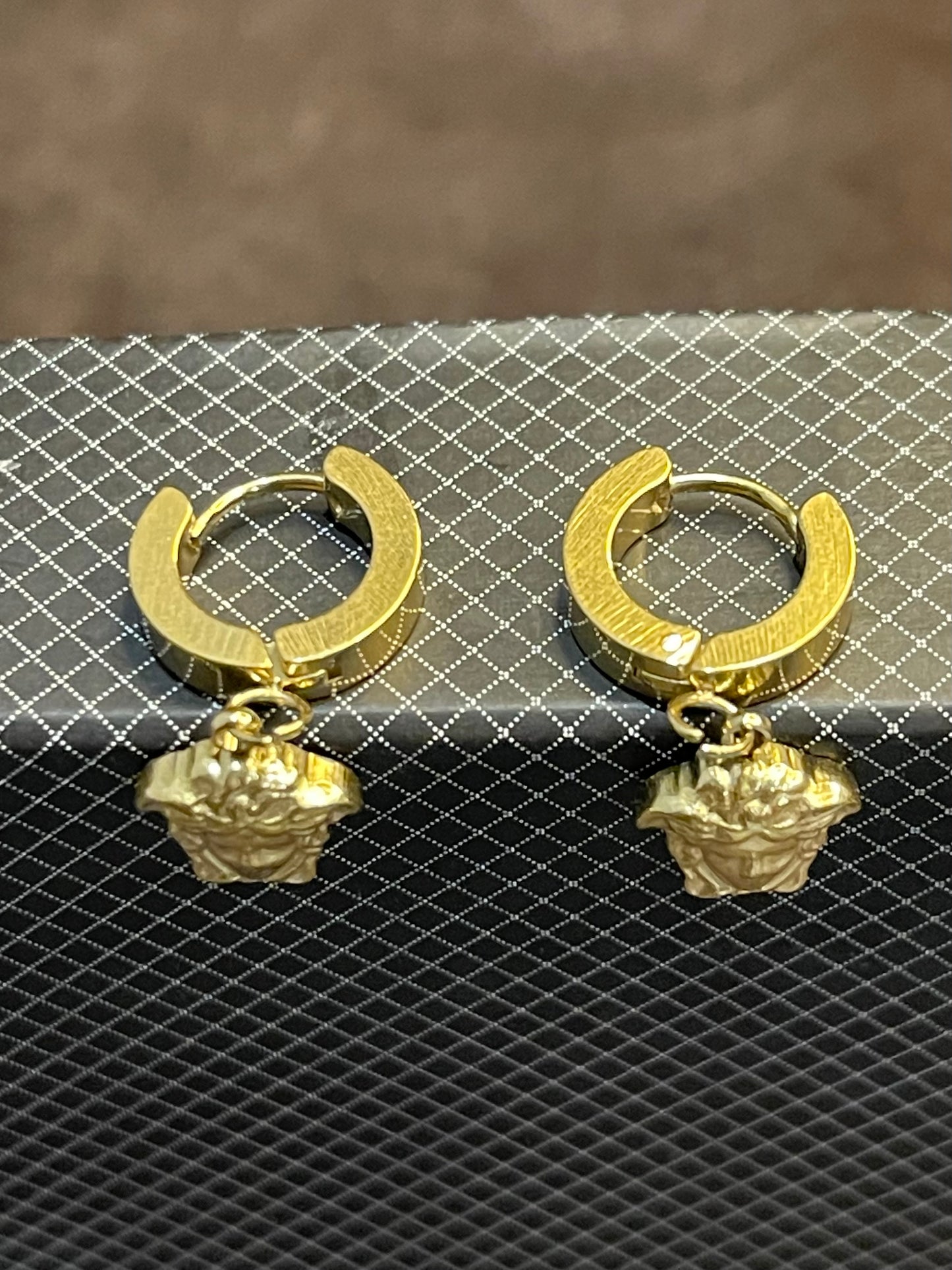 Gold Versace Hoop Earings