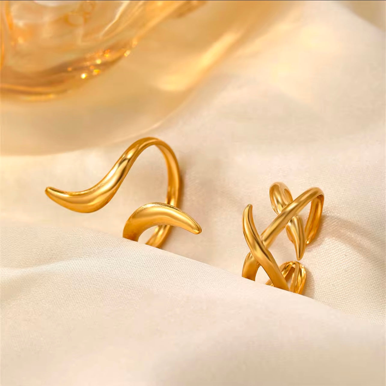 2 Pcs/set Rings for women trendy Ladies