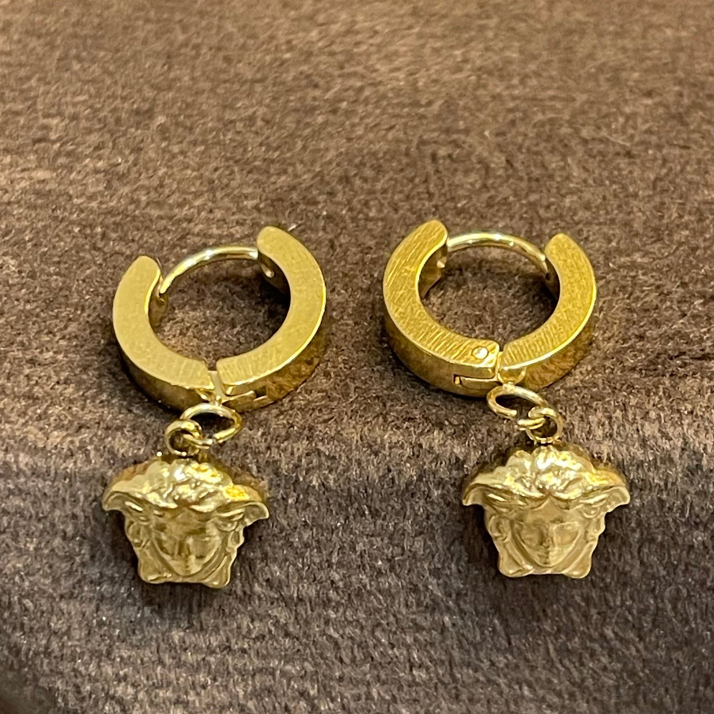 Gold Versace Hoop Earings